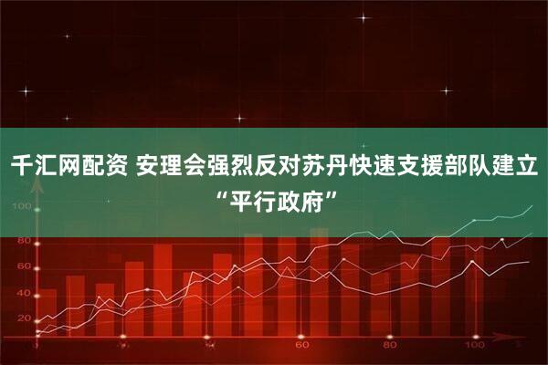 千汇网配资 安理会强烈反对苏丹快速支援部队建立“平行政府”